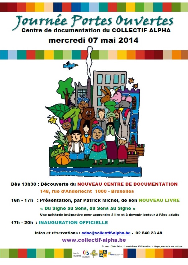 Affiche JPO du Centre de documantation du Collectif Alpha